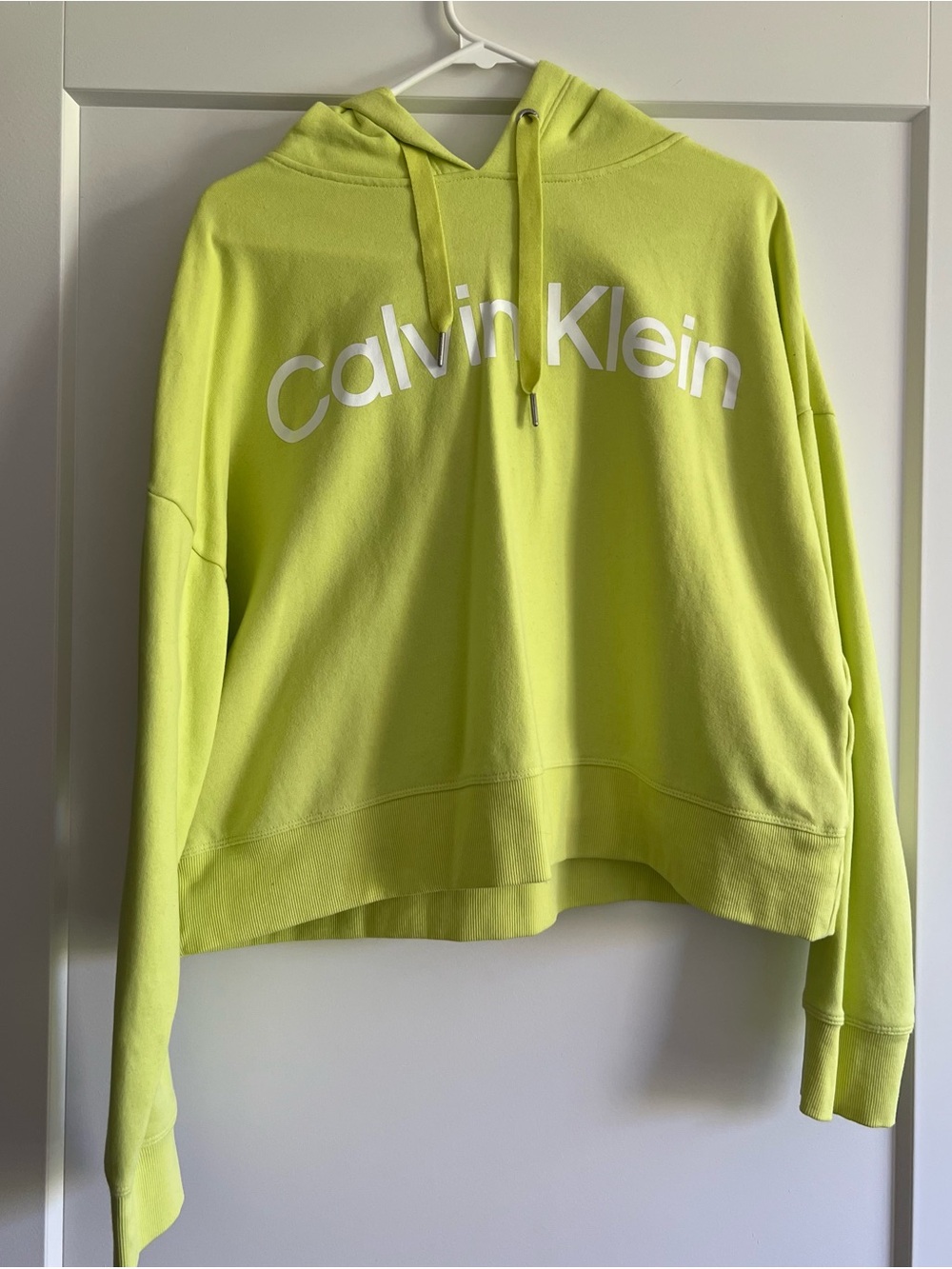 Calvin Klein Neon Lime Logo Hoodie